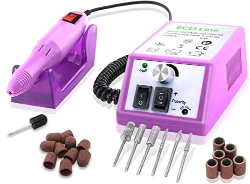 Elektrisches Fräser Set Pediküre Set Maniküreschleifer mit 20.000 Umdrehungen Fußpflegegerät mit Diamantschleifer und Schleifkappen Kombi-Gerät für die Maniküre Handpflege und Fußpflege