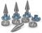 PrecisionGeek M6 alluminio Spike/Cono absorber per altoparlanti vite + piedino incluso artiglio dado 4pz