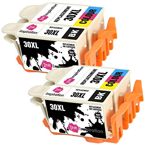 Ink Inspiration® Ersatz für Kodak 30 30XL 30B 30CL Druckerpatronen 4er-Pack, kompatibel mit Kodak ESP C100 C110 C115 C300 C310 C315 C330 C360 1.2 3.2 3.2S Hero 2.2 3.1 5.1 Office 2150, Schwarz/Farbe