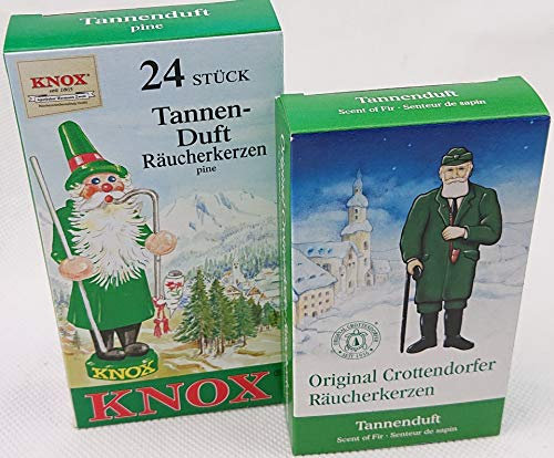 2er Set Räucherkerzen 1 x Tanne Knox und 1 x Tannenduft Crottendorf