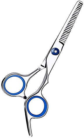 Haarschere Profi Friseurschere Perfekter Effilierschere für Damen und Herren Leicht und Scharf Präziser Schnitt mit Einseitiger Mikroverzahnung für Salon Friseur oder zu Hause - Silber