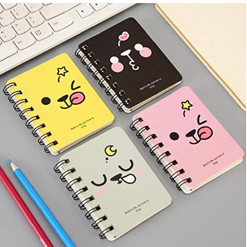 Lankater 1 Stück Mini-Cartoon Kawaii Notebook A7 Notebook 80 Seite Papier Notizblock Tagebuch Writting Papier Schulbedarf Stationery Zufall Stil