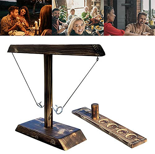 EliteKoopers 1Pcs Hook and Ring Toss Battle Game For Adults Table Top Ring Toss Drinking Game Toys