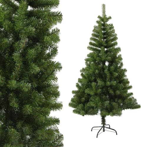 Trade-Shop künstlicher Weihnachtsbaum 90cm (Ø ca. 55 cm) mit 120 Spitzen und Schnellaufbau Klapp-System, schwer entflammbar, inkl. Plastik-Ständer
