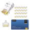 AVARTEK 50 Pack RJ45 CAT6 Cat6a Pass Through RJ45 Connectors, Ethernet Gold Plated Connector End For Cat6 Sold & Stranded Network Cable - 8P8C Modular Plug 50u