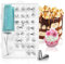 Robin Goods® Set da 36 pezzi per decorare torte - Sacche da pasticcere con punte per decorare - Sacche da pasticcere e punte riutilizzabili - Strumento per decorare (Set - 38 pezzi)