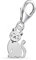 Goldene Hufeisen mini klein Katze Karabiner Charm Anhänger für Bettelarmband aus 925 Sterling-Silber