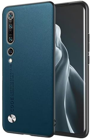 EASSGU Hülle für Xiaomi MI 10 Pro 5G (6.67 Inches) Handyhülle im Business Stil mit PU Lederrückseite - Saphir
