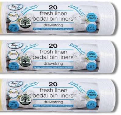 60 Linen Scented Pedal Bin Liners 15 Ltrs