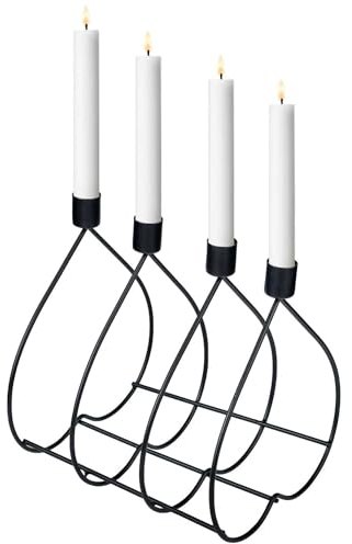 Marrakesch Moderne Kerzenhalter Kimle aus Metall 22cm lang - Weihnachtsdeko Kerzenständer in Herz-Form Modern