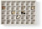 Vee Schmuckkästchen,Schmuckaufbewahrung,35 kleine Fächer,Große Schmuckschatulle,Schmucktablett Stapelbar,PU Leder Schmuck Organizers,Geschenkbox für Mädchen Frauen,Grau,30x21x4cm
