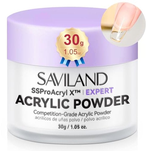 SSProAcryl Ultra-Smooth Clear Acrylic Powder: Keratin Professional Nail Powder 2024 Ultra Sculpture Tech for Acrylic Nail Extension Carving 3D Nail Art Salon Studio Manicure