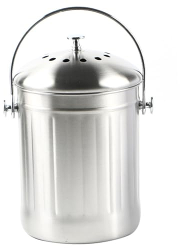 Ciieeo Poubelle De Cuisine Acier Inoxydable Bac à Compost pour Déchets Alimentaires Seau à Compost pour Maison