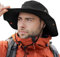 TOP-EX Großer Sonnenhut Herren L - XL, Breiter Krempe UV Safari Hüte für Sommer Outdoor Wandern Angeln Spazieren, Wasserdicht & Winddicht Schwarz 60-63cm