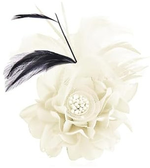 Broche élégante en forme de fleur Bijoux pour mariage, fête et banquet - Pince à cheveux florale - Chapeau - Châle vintage - Cadeaux de célébration