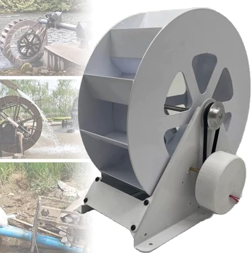 DPLXFPP Generador Turbina Agua 50w Y 100w, Rueda Hidráulica, Generador Hidroeléctrico, Generación Energía Tipo Disco Baja Velocidad, Rueda Agua Y Viento Al Aire Libre,100W
