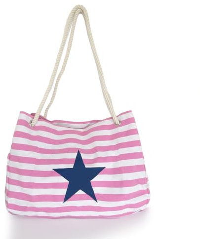 Sonia Originelli Strandtasche Weekender Shopper Stern maritim gestreift bedruckt Seilkordeln