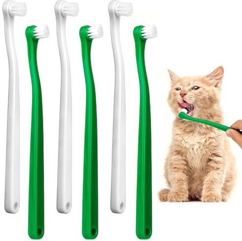 6Pcs Small Dog & Cat Toothbrush Soft Silicone Pet Toothbrush Cat Dental Care Teeth Brush for Dogs Tooth Cleaner Care for Small to Large Dogs Cats