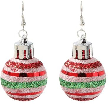 Weihnachtsohrringe für Damen und Kinder - Kreative Baumelnde Ohrringe, Weihnachtsdekorationen für Mädchen und Frauen (D)