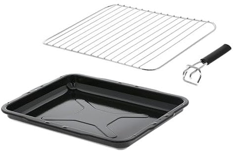 Masterpart Oven Cooker Grill Pan Kit 390mm x 300mm Tray Wire Grid Rack Handle To Fit Stoves Cookers & Ovens 444441840, 444441848