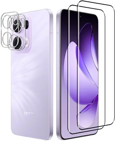 Bihizei Verre Trempé pour OPPO Reno 13 Pro 5G, 2 Pièces 3D Film Protection écran et 2 Pièces Caméra Arrière Protecteur, Sans Bulles, Double Protection