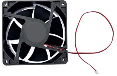 JZK 120x120x38 mm DC 12V bürstenloser Kühllüfter 12cm mit 2-poligem Stecker, 0.3A, 3000 rpm, 12038 Kugelgelagerter DC Lüfter 120mm für Eismaschine, Heizlüfter, Kühler, PC-Gehäuselüfter