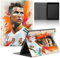 Funda para iPad 9/8/7 10,2, Modell 2021/2020/2019, 9./8./7. Generation, Cárcasa TPU Silicona con Estrella del Fútbol 7 Diseño PU Cuero Flip con Función de Soporte Cubierta Protectora Cover,Diseño