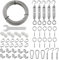 Drahtseil-Set, Drahtseil-Set, 1 Set, 30 Meter, strapazierfähiges beschichtetes Nylon, 304 Edelstahl, 2 mm Drahtseil, M2-Kausche mit Aluminium-Crimp-Spannschloss, Kabelseil-Set