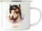 Kindertasse mit Namen Personalisiert, Personalisierte Tasse Kinder mit Pferd, Namenstasse Pferdetasse, Kinderbecher als Geschenk zur Taufe, Geburt Weihnachten - Emaille Tasse