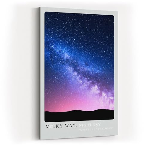 Paul Sinus Kunstdruck 40x60cm Milky Way – Magischer Nachthimmel mit leuchtender Milchstraße