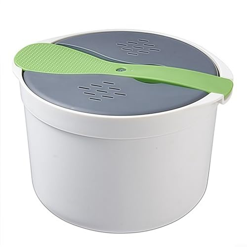 FACAIIO Cuiseur vapeur pour micro-ondes - Portable - Pour légumes et pâtes - Avec filtre pour riz, soupe et légumes - Vert