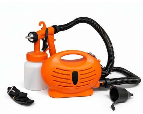 Pistola a Spruzzo Elettrica 650W con Compressore a Tracolla 800ML – Verniciatore Spray 3 Modalità per Pareti Legno Mobili Vernice a Base Acqua e Smalti
