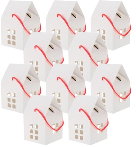 YOSADIER 15 Stück Geschenkkarton Kisten aus Papier in Hausform Elegante Bonbonschachteln für Verpackung und Festdekoration für Geburtstag und Hochzeit