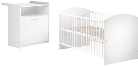 Schardt 08 968 02 02 - Kinderzimmer Classic-Line weiss, bestehend aus Kombi-Kinderbett und Wickelkommode (ohne Textilien)