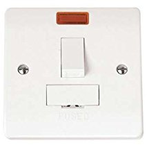 Click Switched Fused Connection Unit 13 Amp White PVC With Neon Indicator