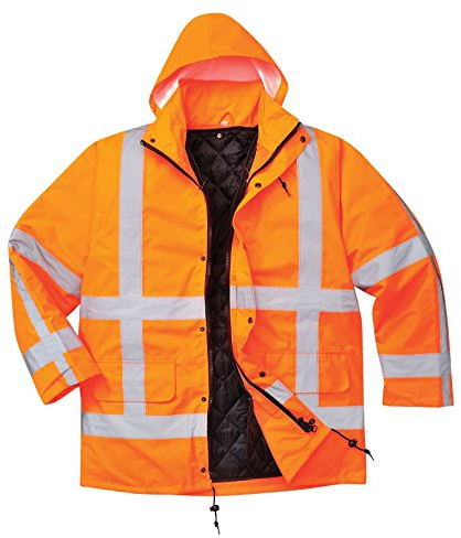 Portwest R460 RWS Hi-Vis 2-in-1 Winter Traffic Jacket Long Sleeve 4 Pockets | Orange, X Large, EN ISO 20471 Class 3, EN 343 Class 3:1, UPF 40+, EN 342, Detachable Lining, Storm Flap Front, Two-Way Zip