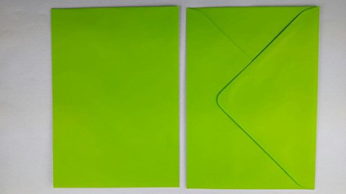 50 Stück Umschläge DIN C6 hellgrün 100g/m² Briefumschläge 114x162 mm