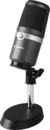 AVerMedia USB Multipurpose Microphone, for Recording, Streaming or Podcasting (AM310), 6.1 x 2.9 x 2.9