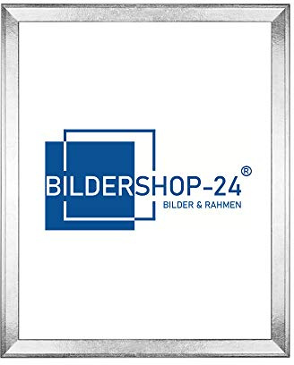 Bilderrahmen Prio schmal und modern in 60x90cm Silberglanz Vintage Silber Glanz Vintage