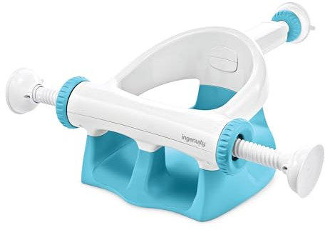 Summer by Ingenuity My Badesitz zum Sit-Up Babybaden, sichere Saugnäpfe, Rückenlehne für unterstütztes Sitzen, einfache Einrichtung & Aufbewahrung, Aquamarin