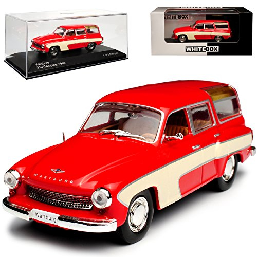 Whitebox Wartburg 312 Camping Rot Beige 1965-1967 DDR limitiert 1 von 1000 Stück 1/43 Modell Auto