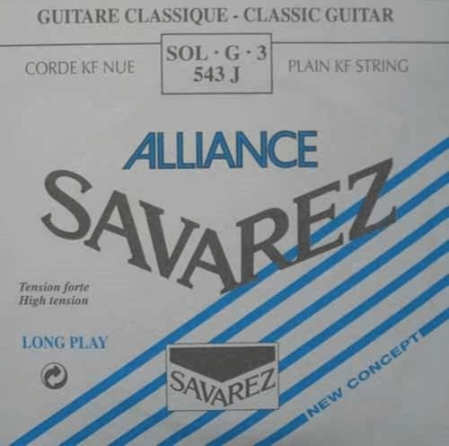 Savarez Classical Guitar Strings Alliance HT Classic 543J Einzelsaiten Sol3 Carbon hoch