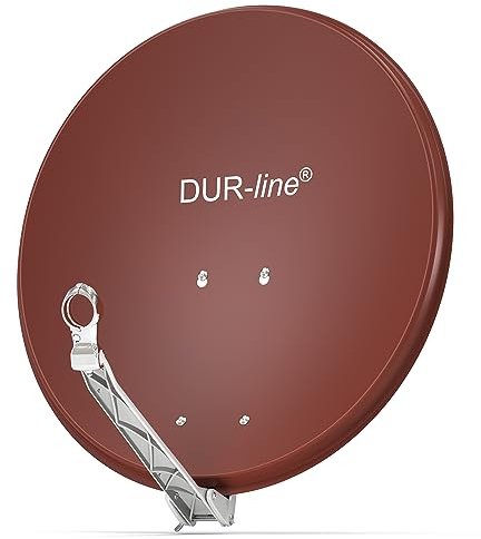 DUR-line Select 60cm x 65cm Alu Satelliten-Schüssel Rot [ Test SEHR GUT *] Aluminium Sat-Spiegel