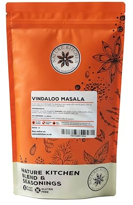 Nature Kitchen Vindaloo Masala 500g Hot, Premium Goan Spice Blend, Gluten Free, Vegan Seasoning for Fiery Curries, Marinades, Pork, Lamb and Indian Cooking