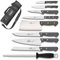 Sabatier Cuisine de Hoy - Maletín de cocina con 8 cuchillos de cocina + 1 rifle de afilar - Fabricado en Francia