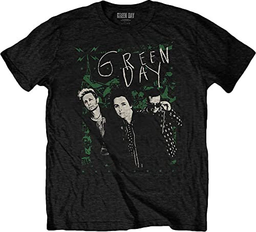 Green Day Unisex Adult Green Lean T-Shirt (XXL) (Black)