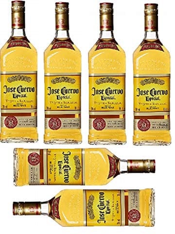 6 Flaschen a 1 Liter Cuervo Especial Reposado Tequila Großpackung 38% Vol.