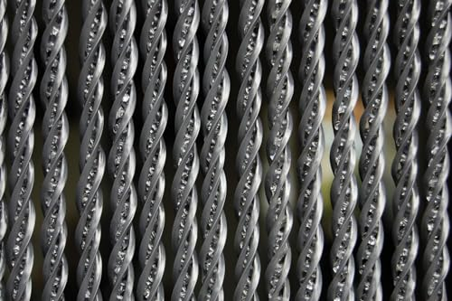 La Tenda Pro Türvorhang BELLANO 4 Raumteiler Luxus Fliegenvorhang Insektenvorhang anthrazit transparent, Maße:100 x 230 cm