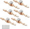Zasiene Kristall tür Knöpfe 6 Stück Golden Schrankknöpfe Kristall Griffe Möbel Kristall Schublade Knöpfe Diamant Kristall Schublade Pull Griff Schubladenknöpfe für Haus Dekoration mit Schraube,116mm
