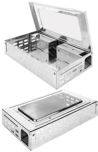 Shoze 2 Stück Lebendfalle Deluxe Mausefalle Lebendfalle Wiederverwendbar Discount Lebendfalle Maus Tierfreundlich Kastenfalle Mäuse für Küche Wohnzimmer Ecklager